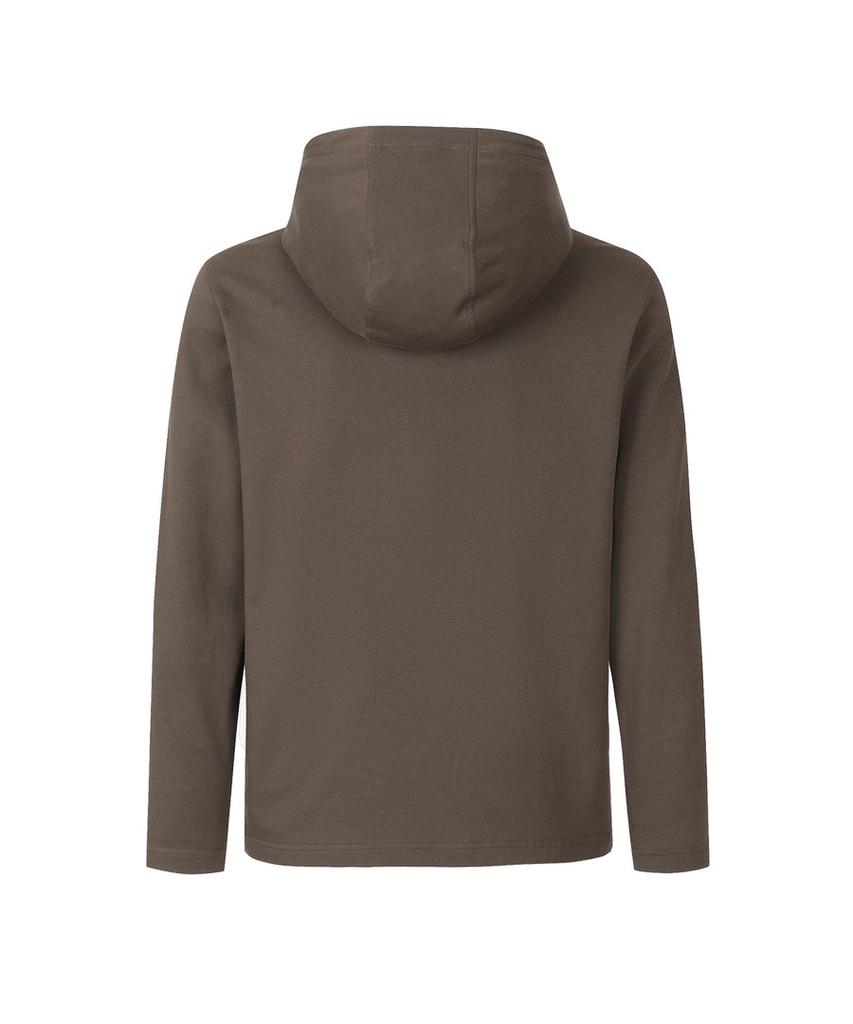 DISCOVERY EXPEDITION Men'S Hooded Long-Sleeve T-Shirt (Brown)