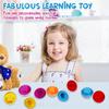 12-Piece Educational Egg Matching Game - Teen Color and Shape Sorting Puzzles, Random Colored Early Learning Toys, Durable Plastic Knot