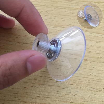 6Pack Transparent PVC Suction Hooks Heavy Duty Adhesive Wall Hangers Reusable Hanging Solution for Glass Mirrors Bathroom Kitchen