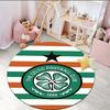 1PC round rug Cel-tic Football Club Crest Printed Round Area Rug ,Rug For Home Office, Round Chair Rug, Decorative Carpet Fan gifts Christmas gift