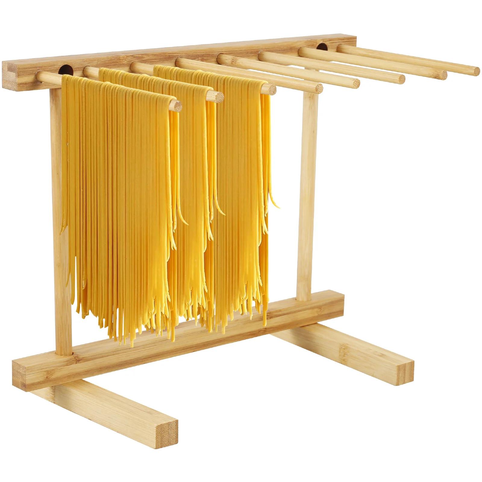 Сушилка для пасты с 8 перекладинами Деревянная сушилка для лапши Разборная стойка-сушилка для пасты Портативная подвесная стойка для лапши Бытовая