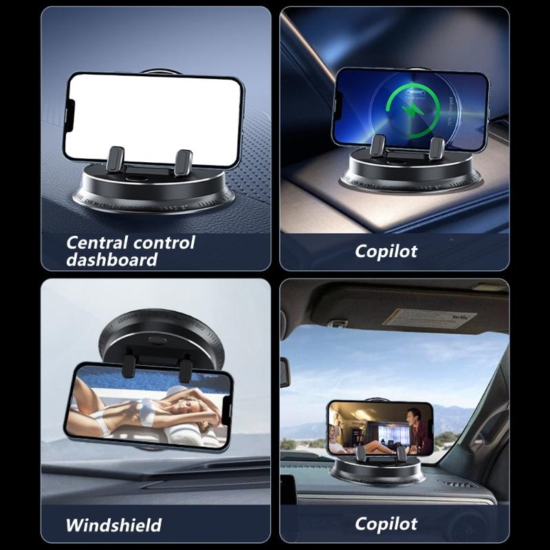 Adjustable Car Phone Mount With Strong Adsorption Base For Secure Grip And Full Angles Visibility While Driving