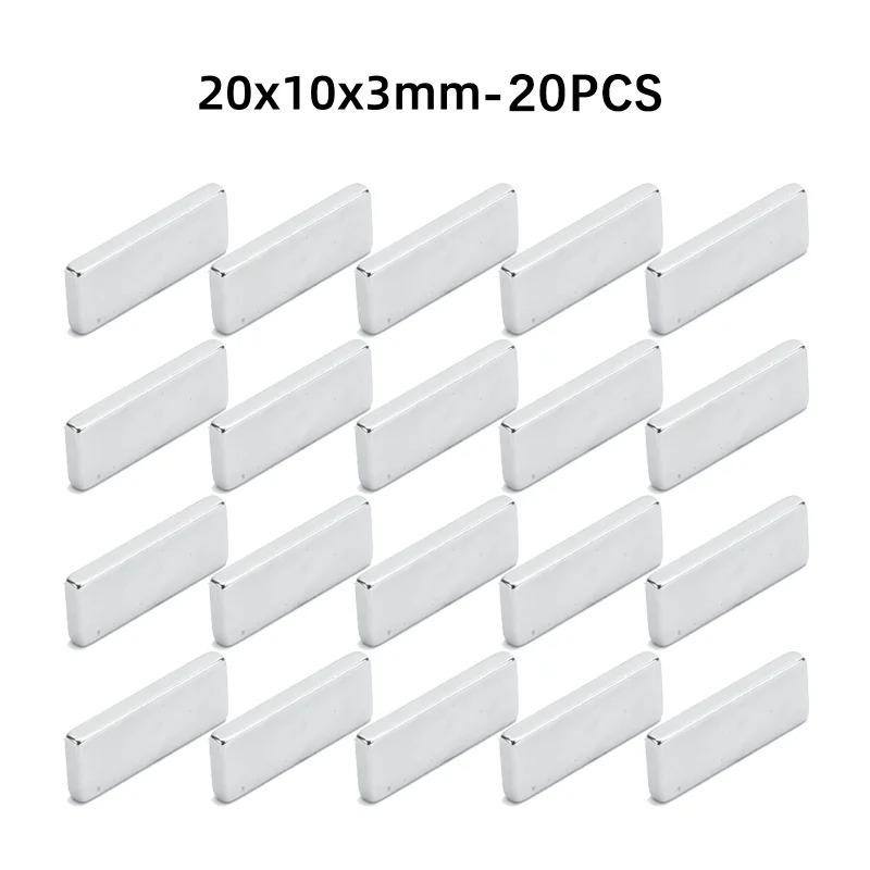 20X10X2 Rectangular Strong Magnetic Force N35 High Strength Neodymium Magnet Suitable Gardening Refrigerator Stickers