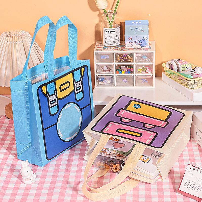 5Pcs Children'S Birthday Gifts Bag Cartoon Nonwoven/Plastic Snack Candy Lunch Handbag For Kids Gift Bag