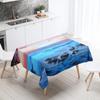 Day Road Dusk Sunset Scenery Printed Tablecloth Outdoor Picnic Camping  Antifouling Waterproof Table Home Decoration