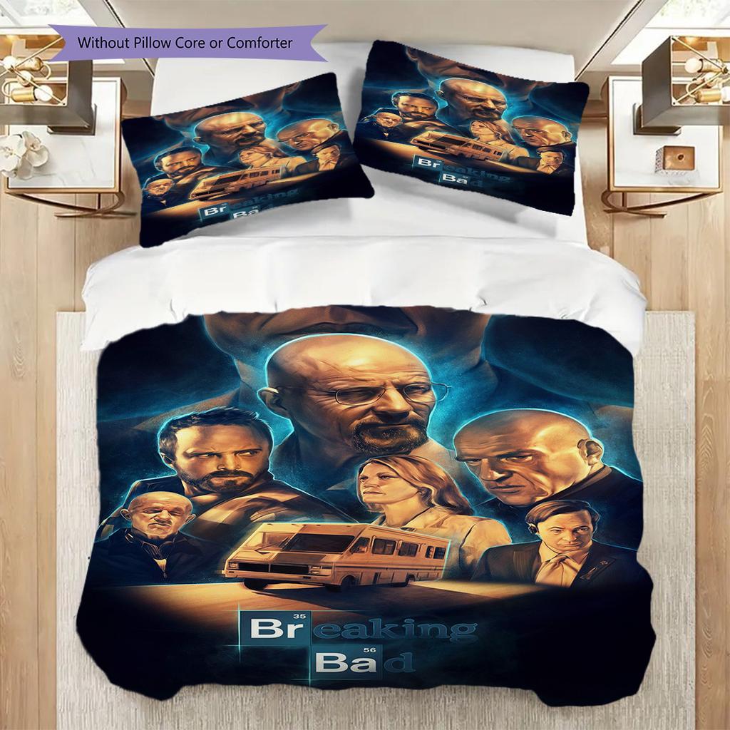 Enigmatic Faces Shadows Three-piece set (1 * duvet cover + 2 * pillowcase, without core) 2D Flat Soft and comfortable Duvet cover and pillowcase