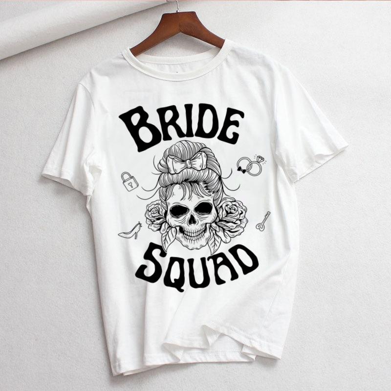 Bride Letter Wedding Bride To Be Bridal Hen Bachelorette Party Wedding Decoration Bridesmaid Women T Shirt Harajuku Korean