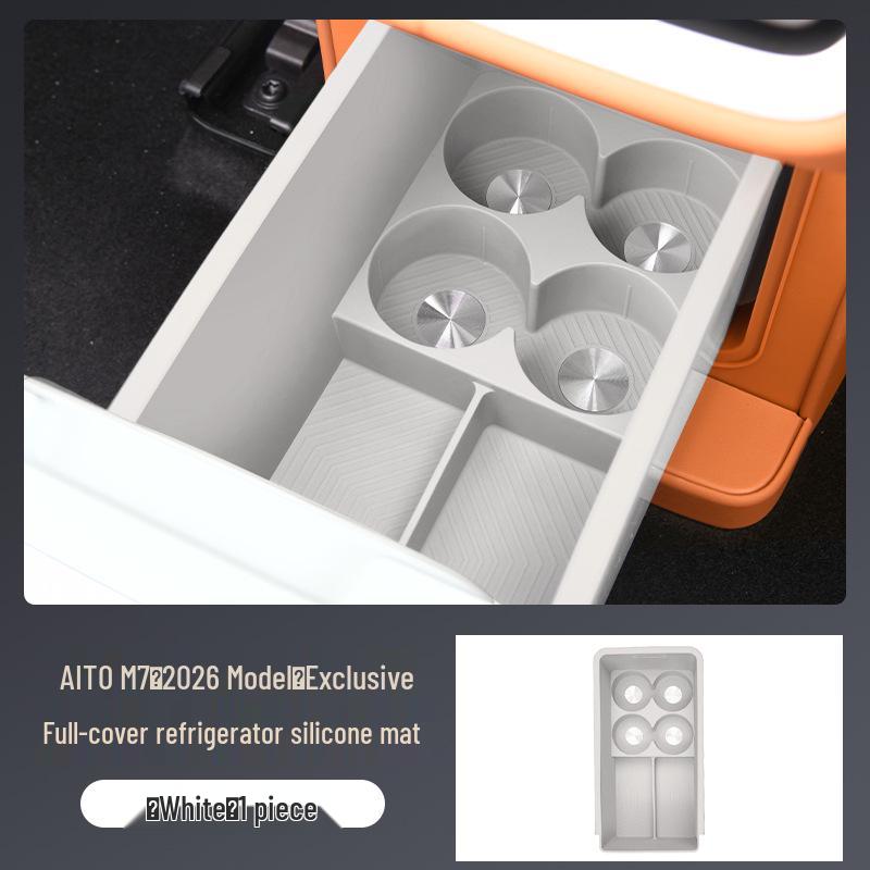 Silicone Mat Storage Tray for AITO M7 Refrigerator - Fits 26 Models, Protects & Organizes Interior