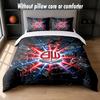 Set Biancheria da Letto Bolton Wanderers FC 1 Copripiumino + 2 Federe Morbido Traspirante Biancheria da Letto per la Casa