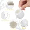 NIYANGLE Mini Milk Pitcher, 50ml, Coffee/Milk Jug, Ceramic White Milk Pot, Pack of 4