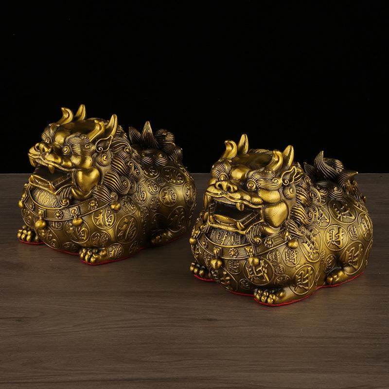 Of Ornaments Wealth Prosperity Pixiu Pair Copper Wholesale