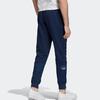 Adidas Originals Trefoil Outline Embroidered Logo Sweatpants with Cuffed Ankles Men Bottoms Blue FM3906