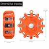 Rotating LED Warning Lights - 3pcs: Orange Car Safety & Traffic Alerts