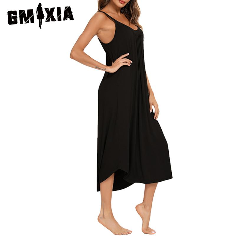 GMXIA Letní domácí oblečení dámské sexy tílko pohodlné volné noční košilky