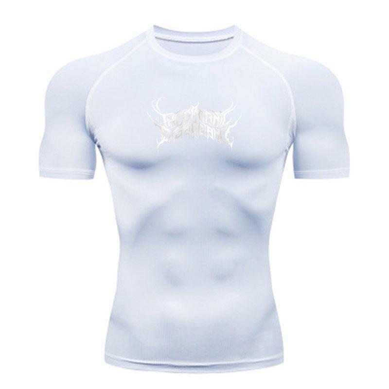 Men's Quick Dry Compression Athletic Tight T-shirt for Gym Workout Running Training Stretchy Breathable Sports Activewear Top To Boost Your Exercise P