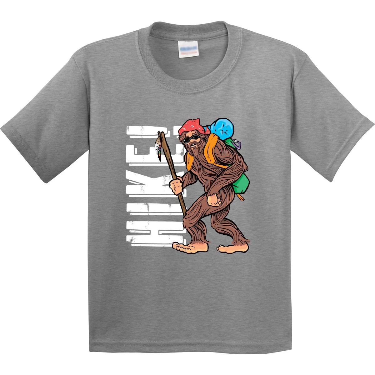 

Inktastic Bigfoot Trail HIKE! Hiking Sasquatch Youth T-Shirt Camping Hide Seek 100