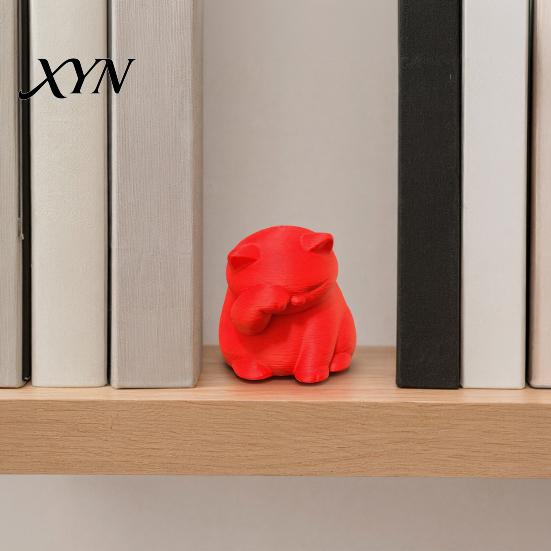 Space-saving Desk Decor Cat Ornament, 3D Printed Decompression Decoration, Matte Texture Mood-lifting Figure Face Covering for Desktop Ornament