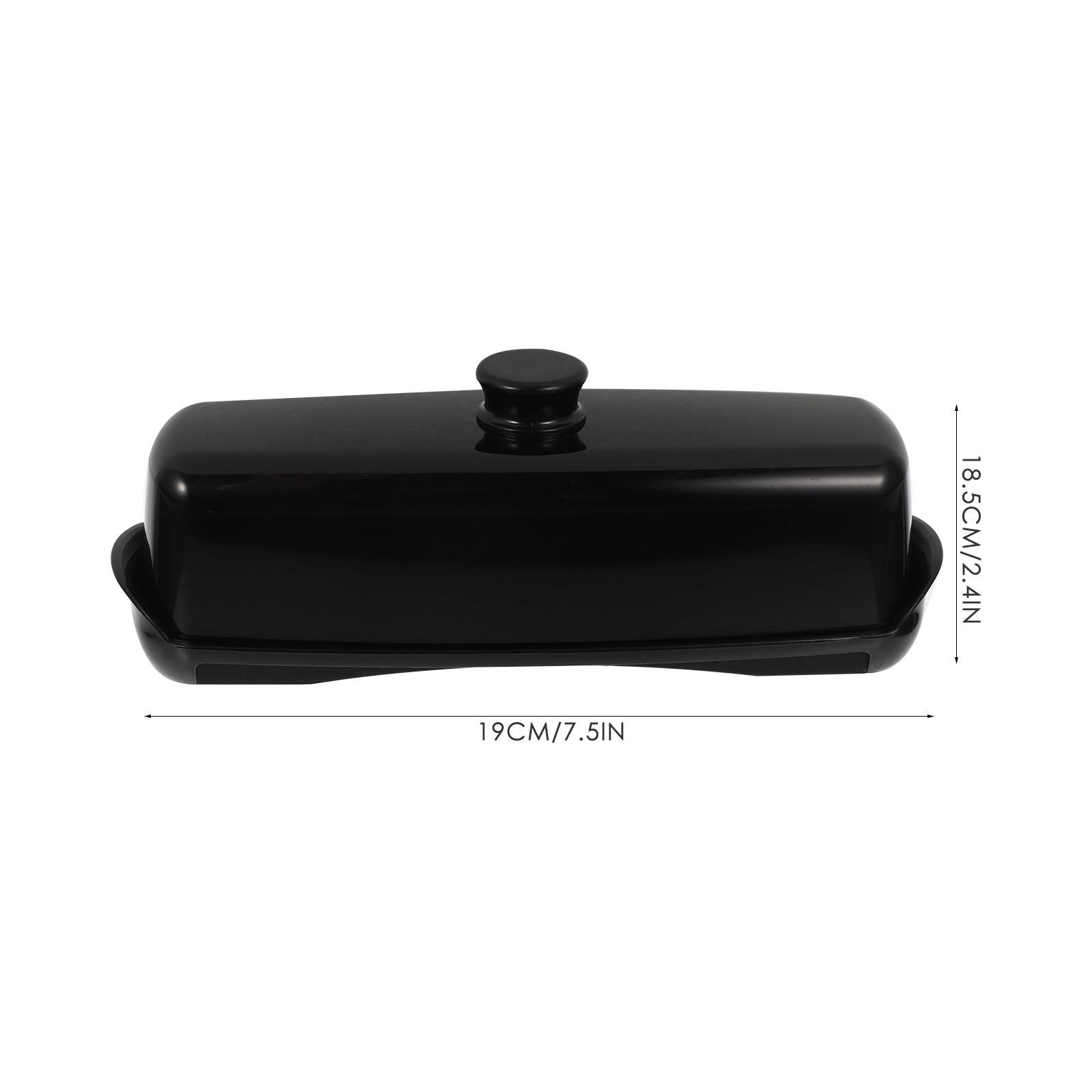 1Set Butter Box High Grade Covered Butter Dish Household Kitchen Supply Practical Fresh Keeping Kitchen Supply чёрный