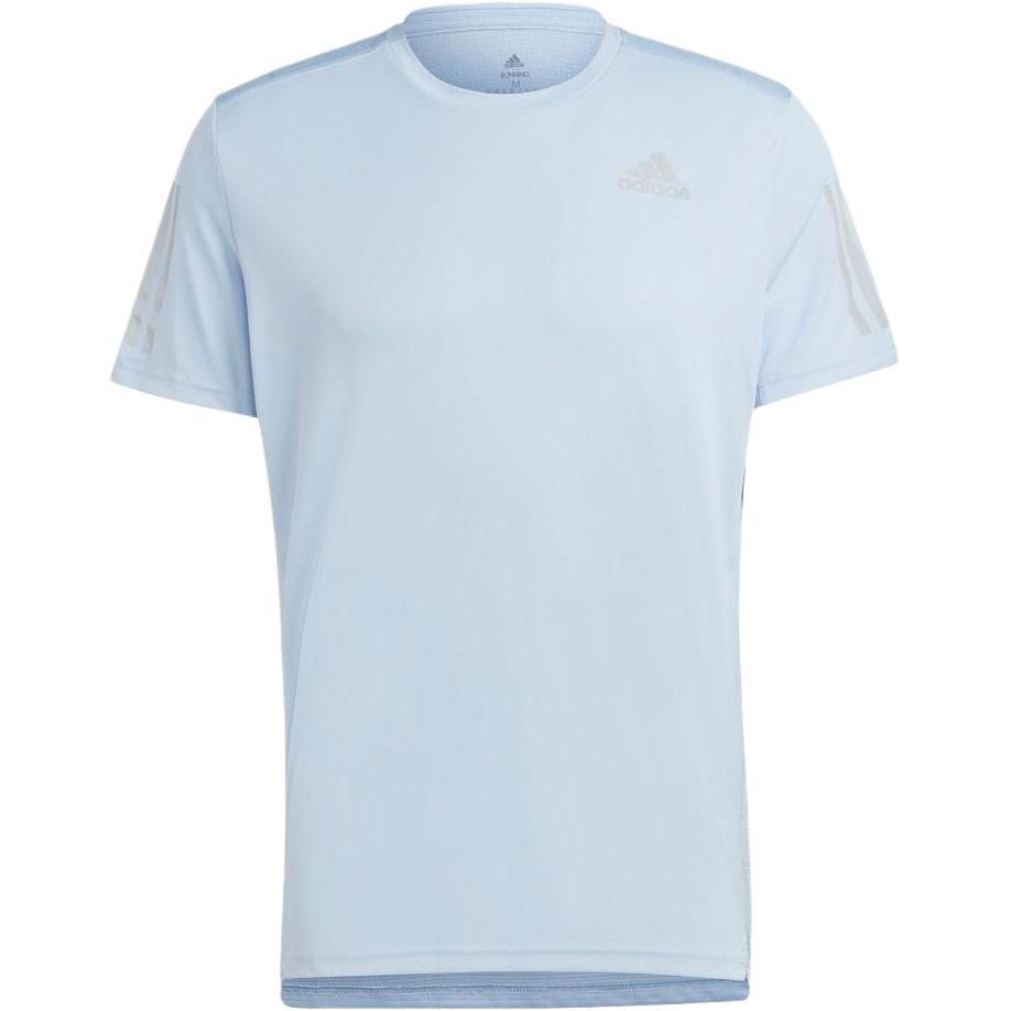 Adidas T Shirts Men s Light Blue Crew Neck Moderate Straight Fit IC7630 M