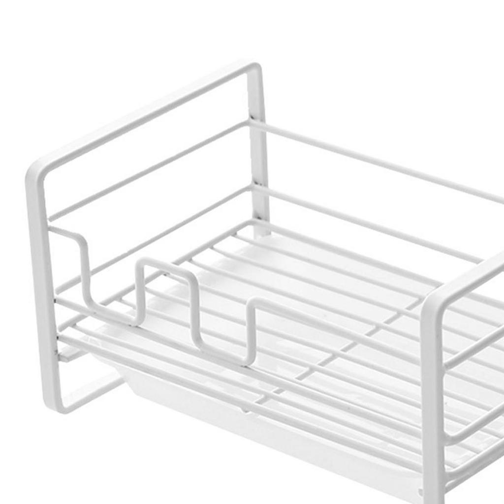 Sponge Storage Rack Matte White Compact Rust Prevention Sponge Drainer Rack Kitchen Drying Rack for
