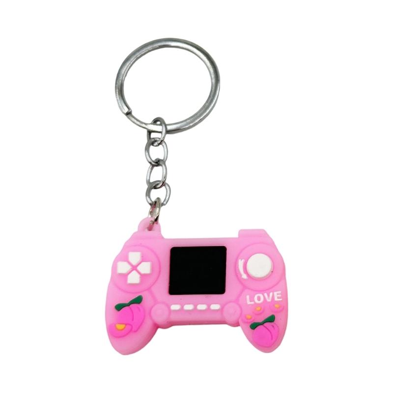 Playful Fruit Designs Gaming Keychain Creative Gamepad Keyring Lightweight PVC Key Holder Perfect For Accessories