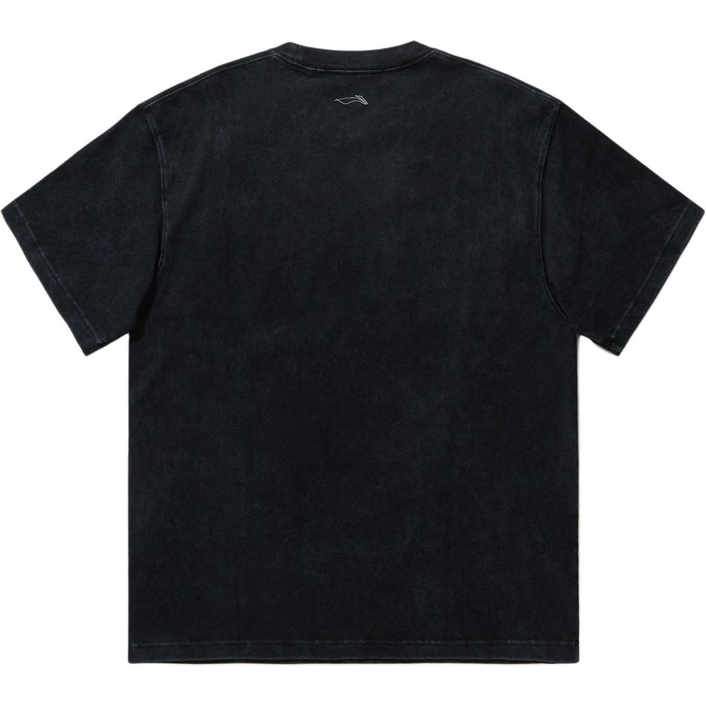 Li Ning Comfortable Casual Versatile Round Neck Short Sleeve T-Shirt Unisex Tops Black AHSU939-1