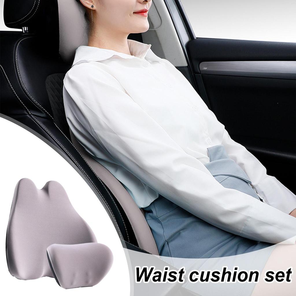 Car Headrest And Lumbar Pillow Vehicle Seat Accessories Vehicle Neck Support Pillow For Trucks Sedans SUVs RVs Drivers Urban