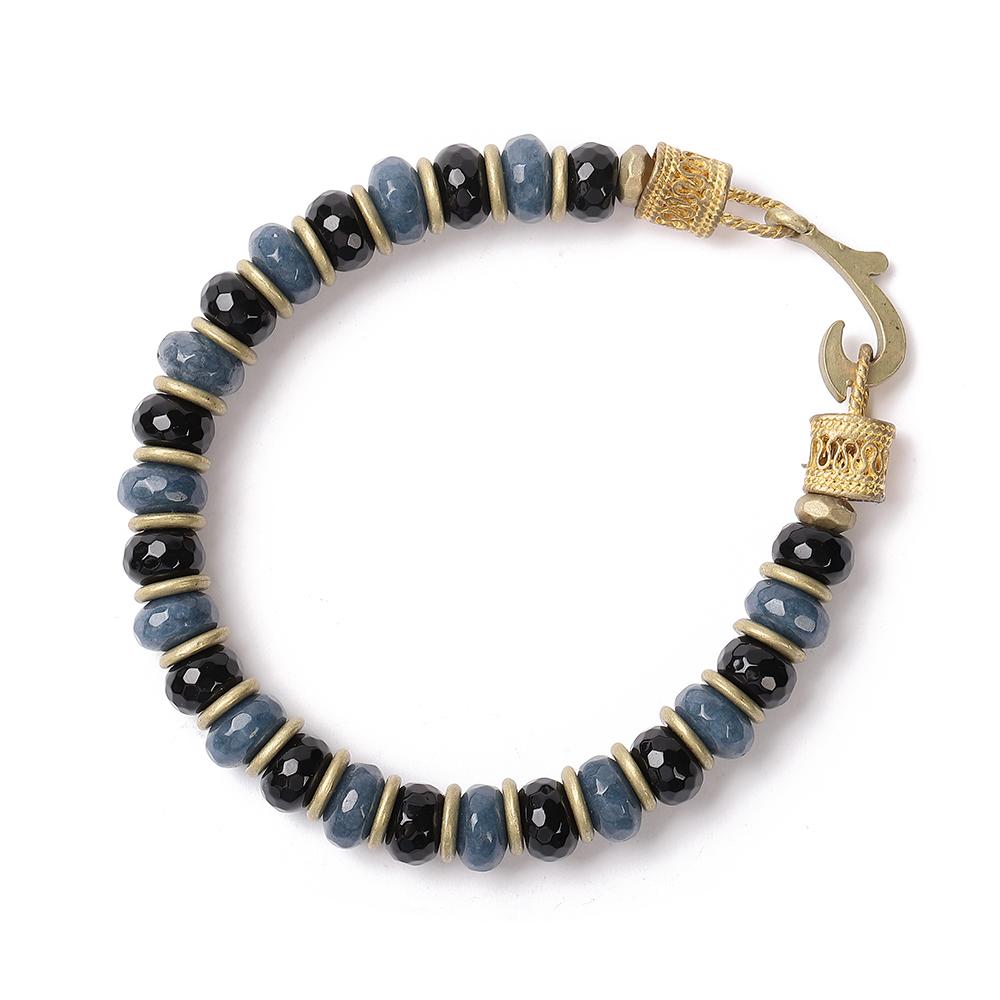 Qoocobb Onyx & Agate Mix Gemstone Bracelet Gemstone Classic-14