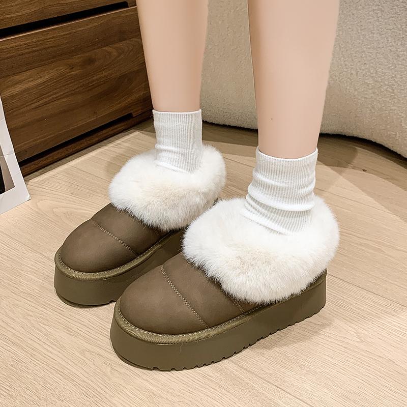 

Fashion Ankle Flats Platform Women Snow Boots Suede Plush Warm Casual Shoes 2024 Winter New Thick Goth Fashion Shoes Chelsea Women Boots 40