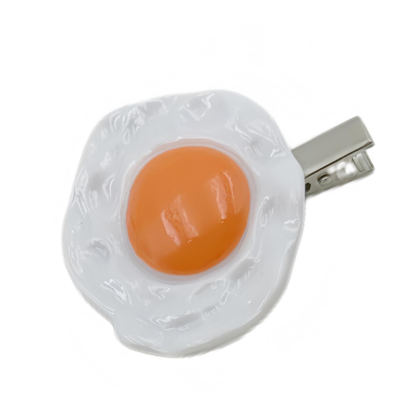 

Cute Fried Egg Heart Hair Clip Creative Accessory For Women Girls Party Daily Use 4