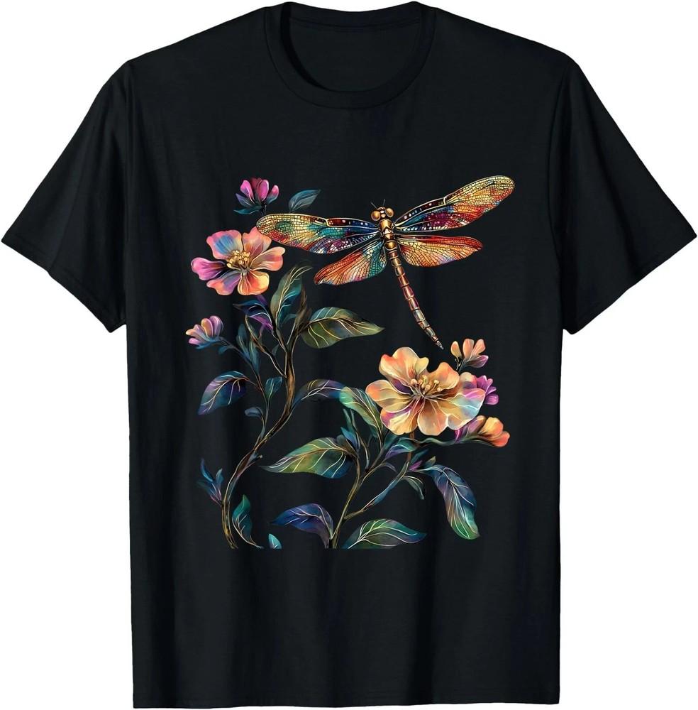 Dragonfly Flower Insect Lover  ,Unisex Tee S-5XL Unisex T-Shirt XL