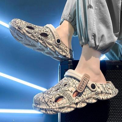Baotou Slippers Men's New Summer Wear Non-slip Big Head Sandals Men's Shit Feeling Seaside Beach Hole Shoes