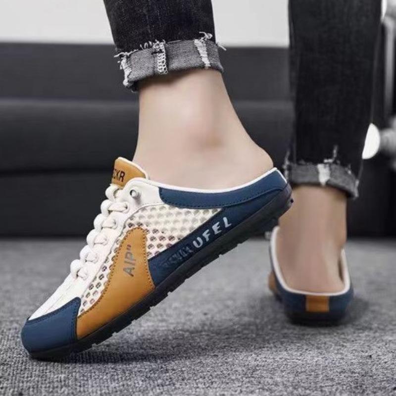 Men's Shoes Summer New Casual Half Slippers Fashion Trend Lazy Shoes One Pedal Doudou Shoes