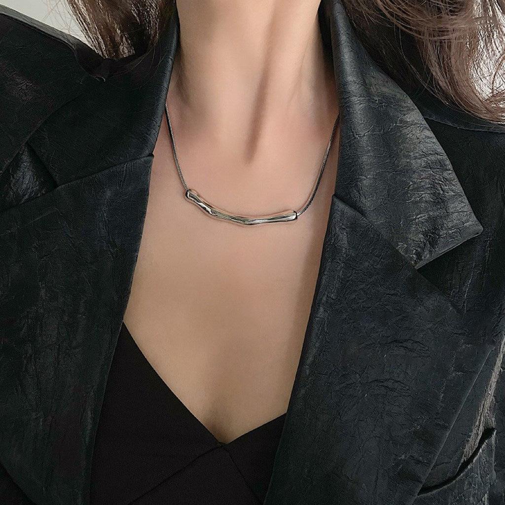 Simple Design Sweater Necklace Women's High-end Long Necklace Niche Temperament Double-layer Sweater Chain Jewelry