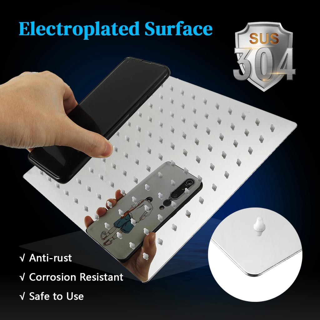 Ultra-thin Rainfall Shower Head Silver Stainless Steel Square Rain Shower 8/10/12 Inches Head Pressurized Big Shower Head