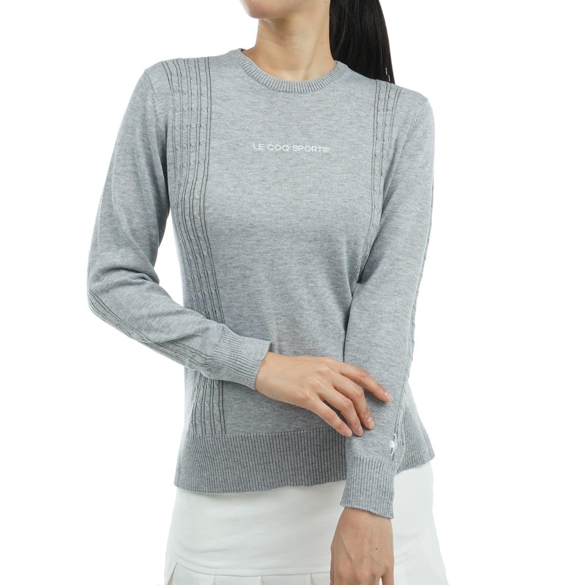 Le Coq Sportif Golf LG4FST02L Sweater with Cable Hand Heat Perfect for Everyday Use and Gray Women s Knit Washable Navi Warm Golf GY00 8598₽