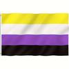 [] 1 pièce Drapeau de la Fierté Multi-Tailles en Option - Couleurs Vives et Anti-Décoloration - NB Fierté de Genre Non Binaire LGBT Gender Queer, Drapeau d'Identité de Genre, Polyester