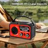 16000mAh Radio AM/FM/WB NOAA z pogodą, Radio solarne z korbką ręczną, Latarka LED, Lampka do czytania, Głośnik Bluetooth 5.3, Radio na sytuacje awaryjne
