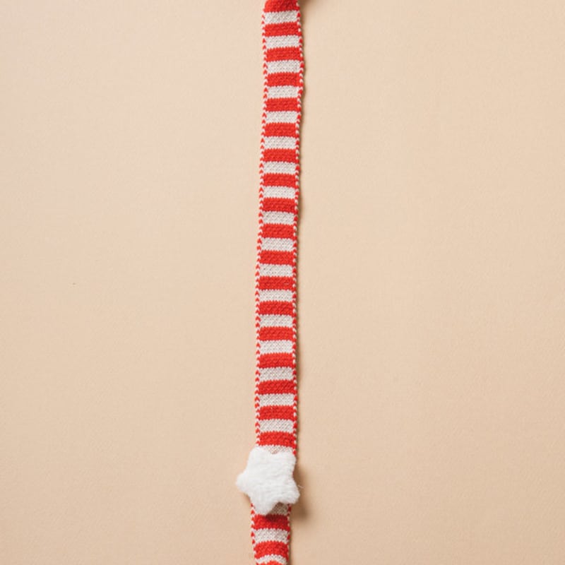 [Zwierzę] Szalik świąteczny dzianinowy czerwony