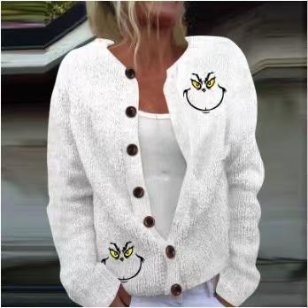 2026 Foreign Trade New 3D Digital Printing Cardigan Knitted Jacket Women's Clothing Early Spring and Autumn Factory Wholesale