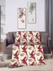 Santa Claus Rubber Duckie Plush Blanket Super Soft Flannel Throw for Living Room Bedspread Students Bed Cover Funny Gift
