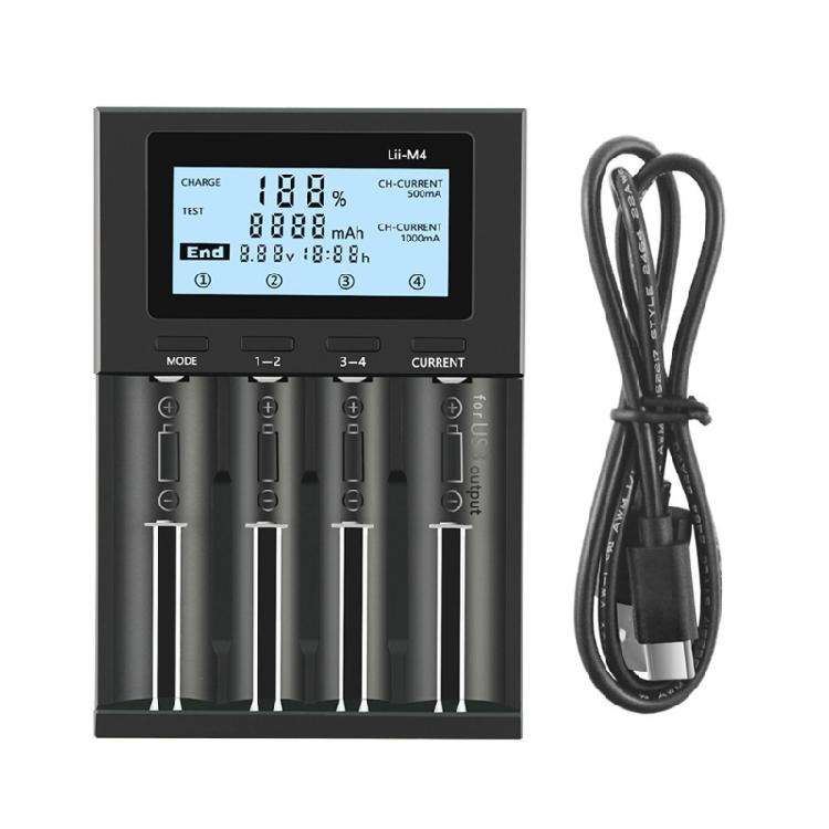 

4 Channel 18650 Battery Charging With LCD Display And Rapid 500mAh/1000mA Charging Mode Multiple Purpose 1