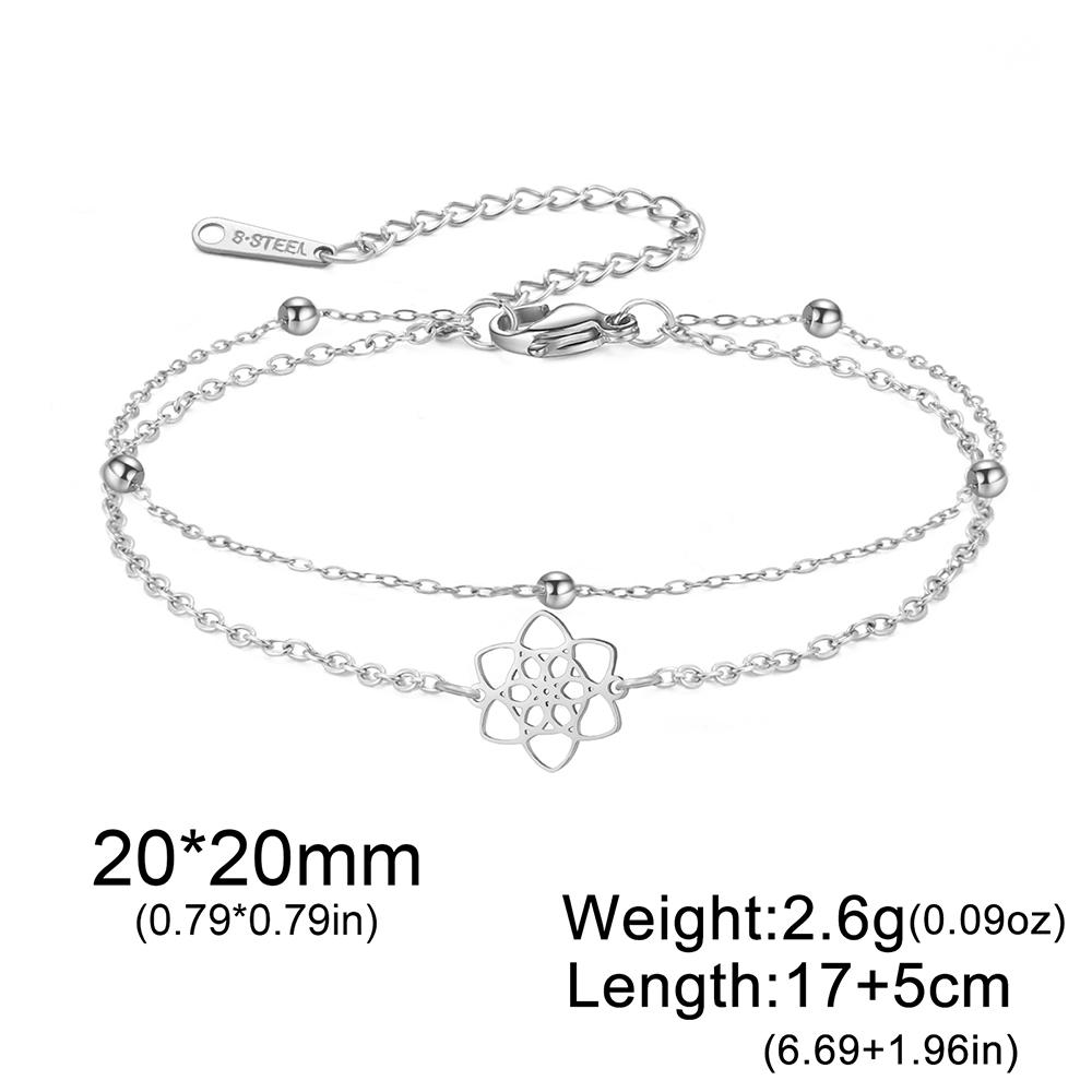 Dawapara Vintage Seed of Life Bracelet Powerful Sacred Geometric Figures Yoga Jewelry Stainless Steel Couple Bracelet