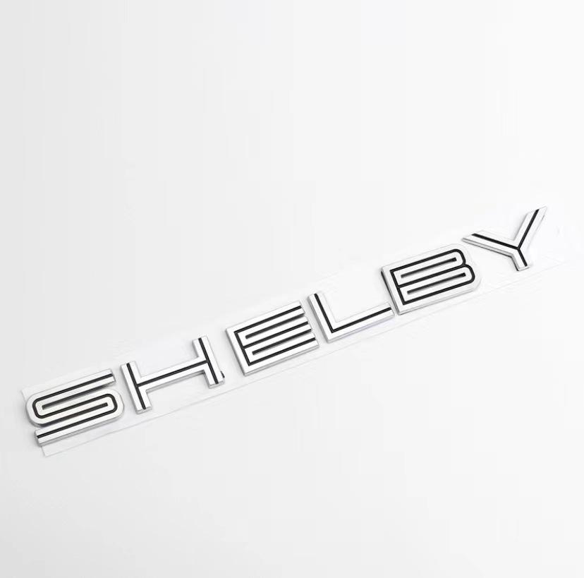 1X 3D ABS Silver Black Red SHELBY Emblem Car Badge Haed Decal For SHELBY Stikcer Accessories