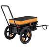 Bike Cargo Trailer 45 Kg 2-in-1 Pushcart Heavy-Duty Bicycle Wagon, with Waterproof Cover, 178 Mm & 406 Mm Wheels, Reflector, Carbon Steel Frame, Fits