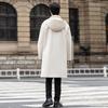 ROMON Men's Mid-Length Hooded Wool Blend Trench Coat