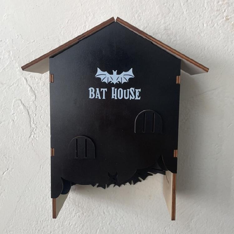 Handcrafted Bat House Decoration For Outdoor Use Natural Insect Control Solution Decorative Wooden Bat Habitat