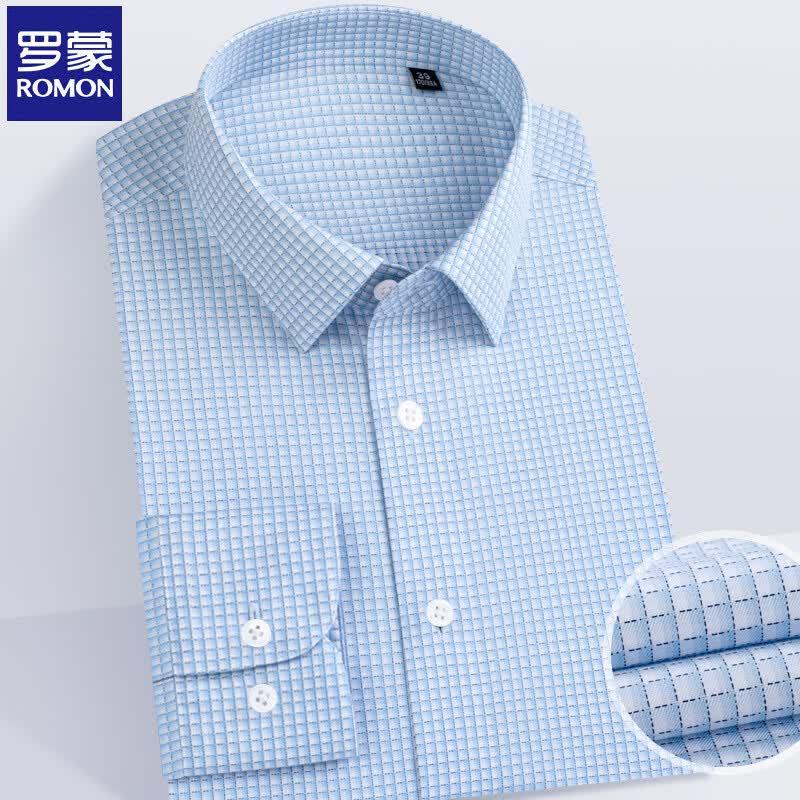 ROMON Men's 230-Count Pure Cotton Non-Iron Business Shirt