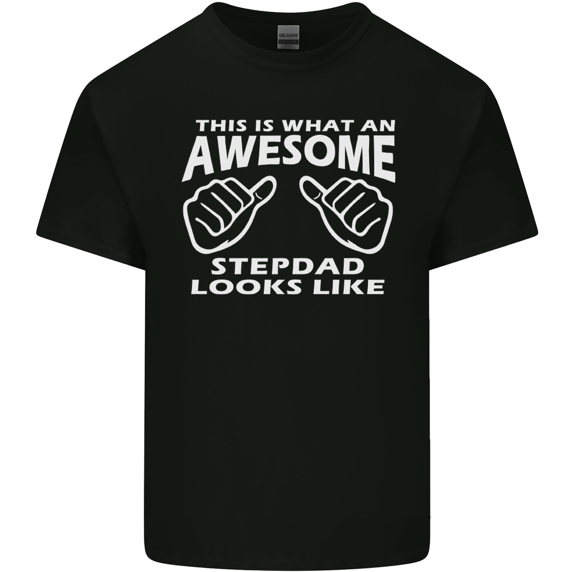 Awesome Stepdad Funny Fathers Day Step Dad Unisexs Light Cotton TShirt S