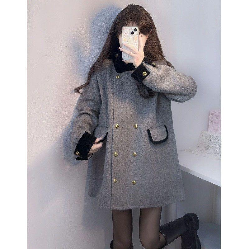 2025 Chic French Retro Woolen Coat: Elegant Autumn/Winter Socialite Style